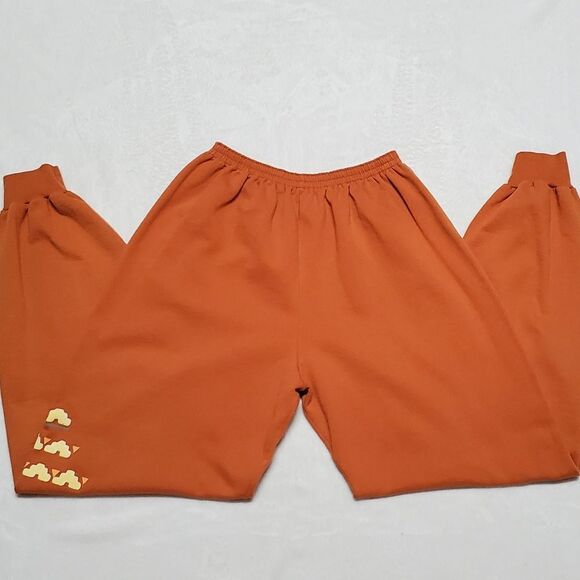 RARE Vintage 1980s Tennessee River Orange Adobe High Rise Joggers Sweatpants XL - Picture 5 of 12
